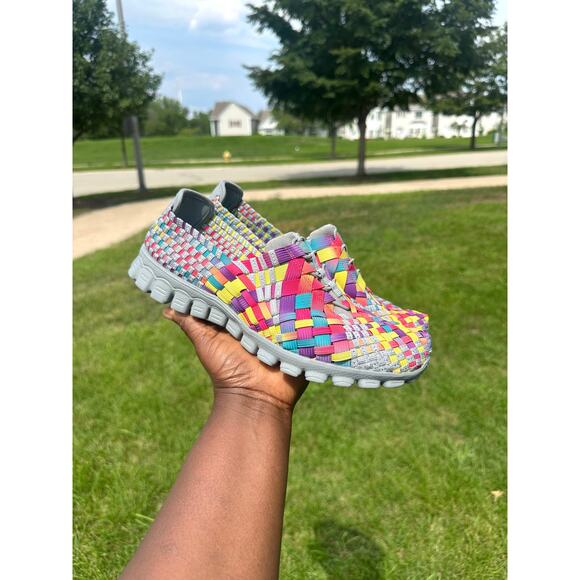 Skechers Women’s EZ Flex 2 Tah-Dah Casual Woven Sneakers Size 9.5 - Picture 8 of 11